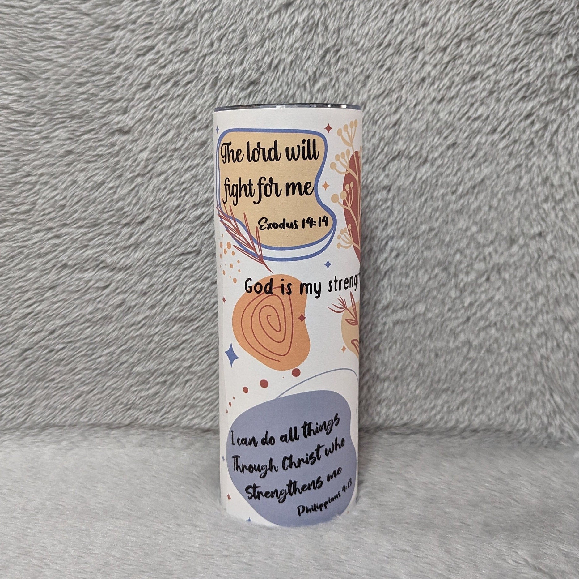 Christian Affirmation Tumbler 20oz With Reusable Straw