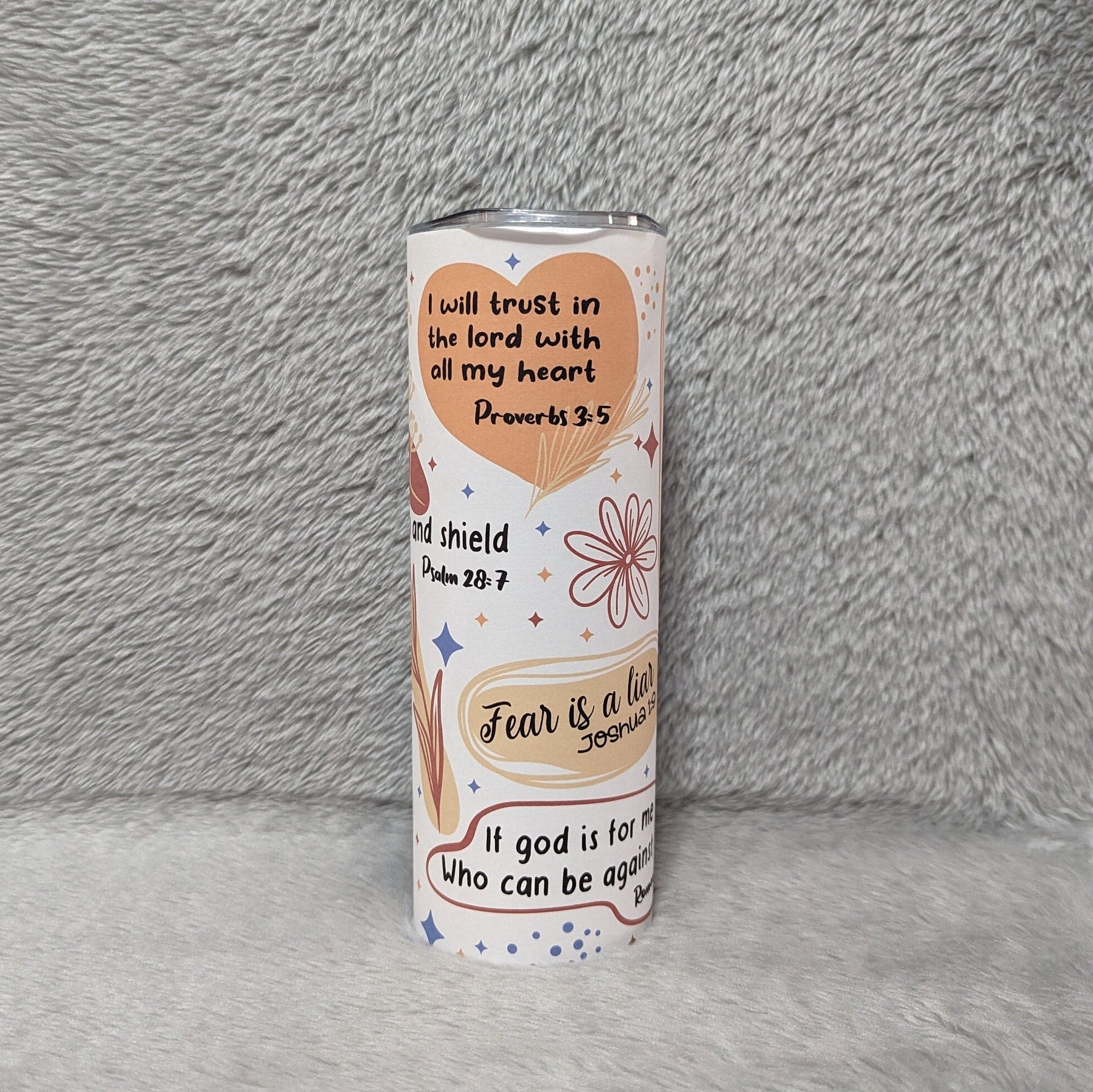 Christian Affirmation Tumbler 20oz With Reusable Straw