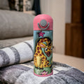Kids Giraffe Water Bottle 12oz With Reusable Straw Can Be Personalized