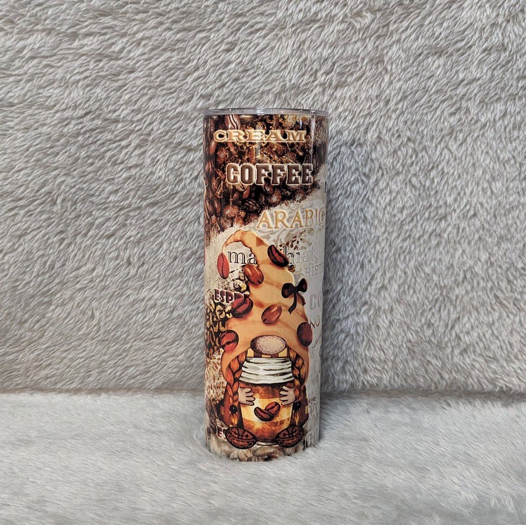 Coffee Gnome Tumbler - Give Me Coffee and No One Gets Hurt - 20oz With Reusable Straw