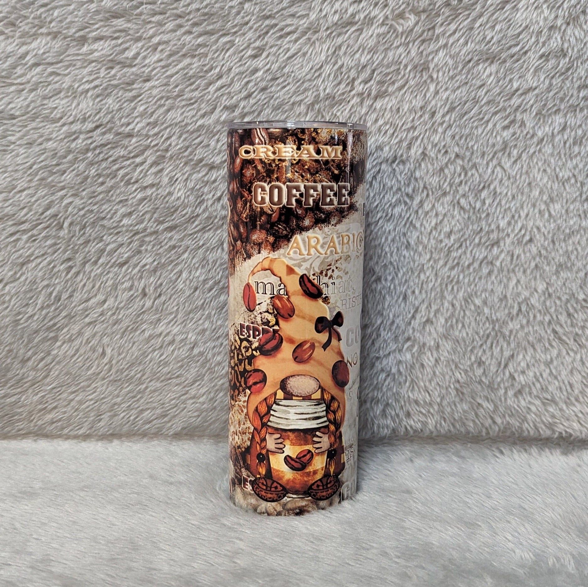 Coffee Gnome Tumbler - Give Me Coffee and No One Gets Hurt - 20oz With Reusable Straw