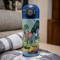 Kids Jungle Animal Water Bottle 12oz With Reusable Straw Can Be Personalized