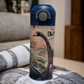 Kids Dinosaur Water Bottle 12oz With Reusable Straw Can Be Personalized