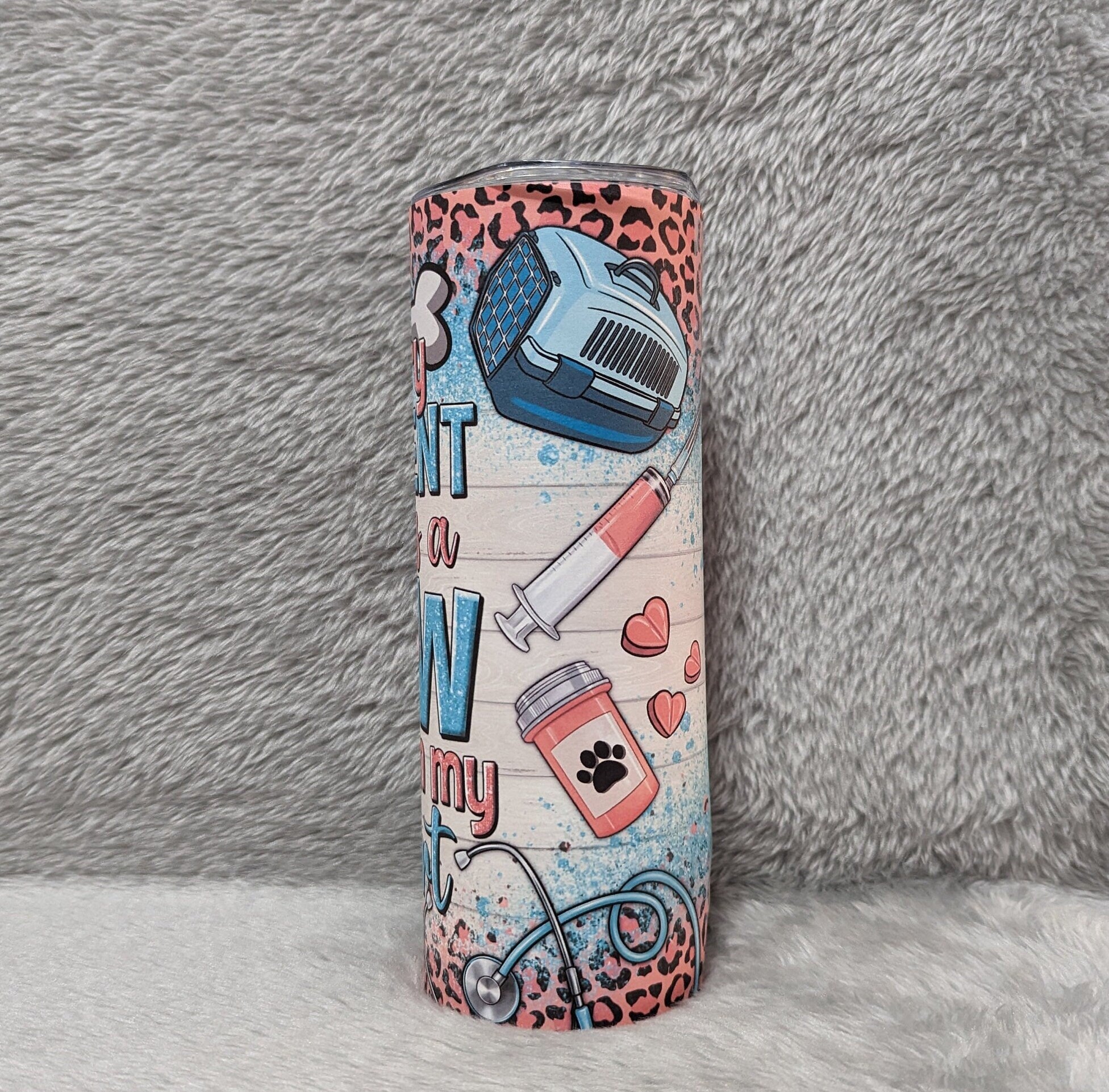 Every Patient Leaves A Pawprint On My heart Tumbler, Heartwarming Paw Print Tumbler, Veterinary Appreciation Gift, Vet Tech Gift For Her