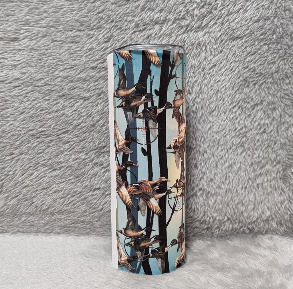 Personalized Duck Hunter Tumbler 20oz With Reusable Straw, Can Be Personalized