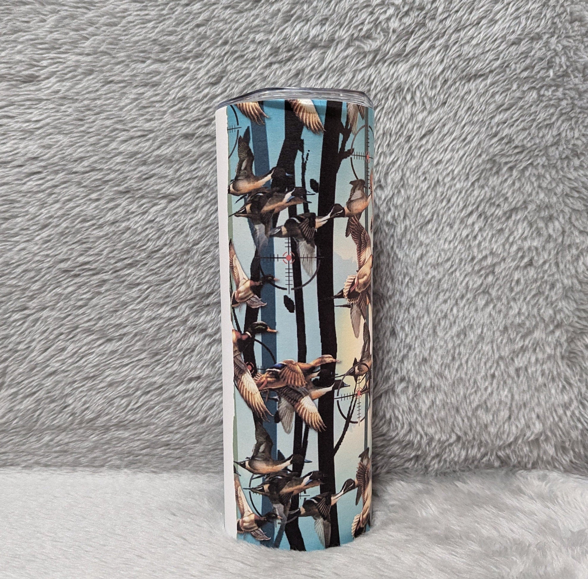 Personalized Duck Hunter Tumbler 20oz With Reusable Straw, Can Be Personalized