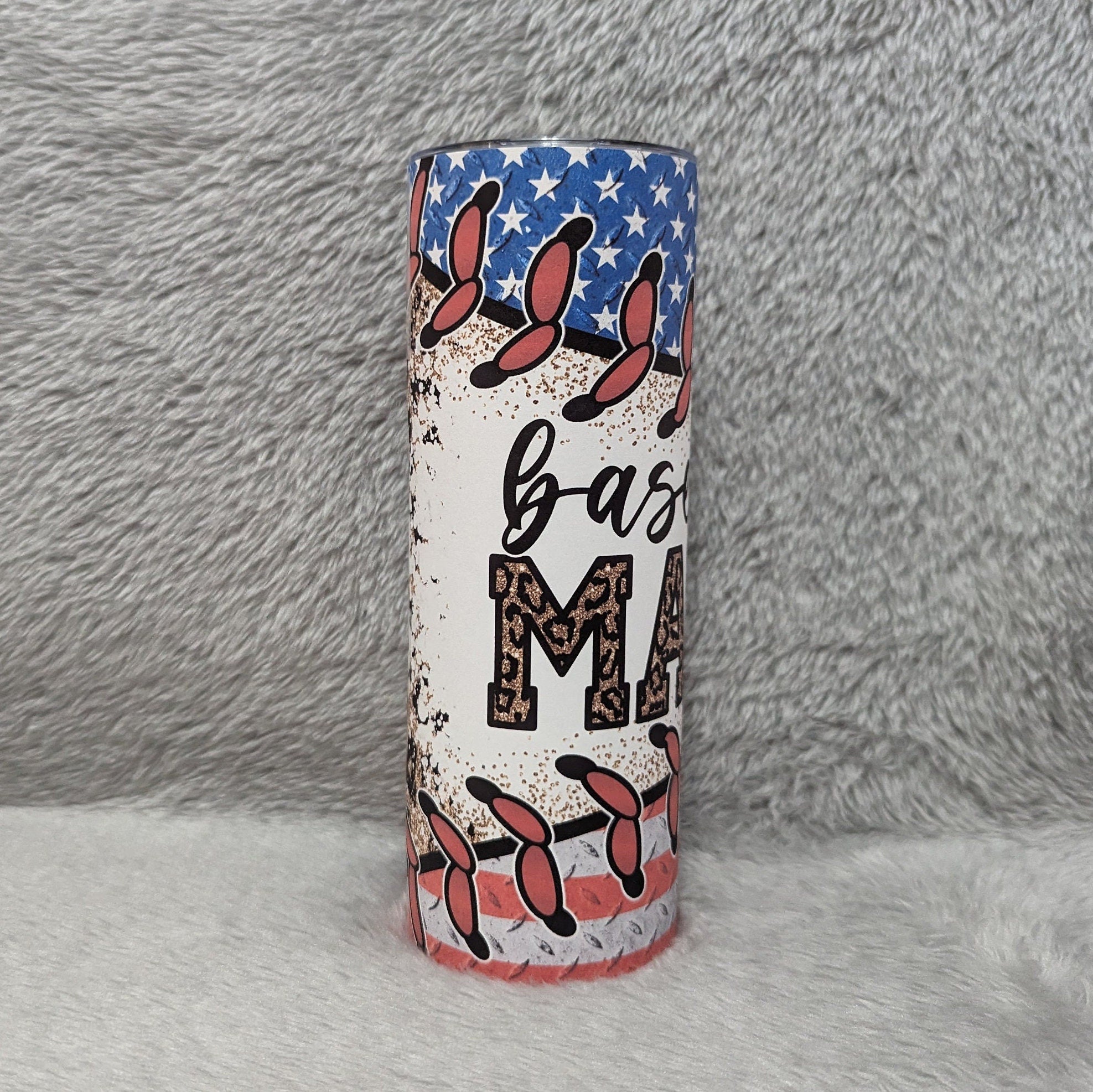 Baseball Mama Tumbler, Gift For Her, Baseball Cup, Gift for Mom, 20oz Insulated Tumbler With Straw