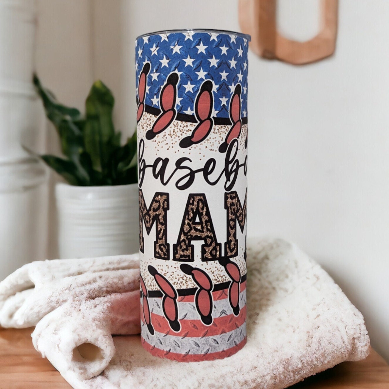 Baseball Mama Tumbler, Gift For Her, Baseball Cup, Gift for Mom, 20oz Insulated Tumbler With Straw