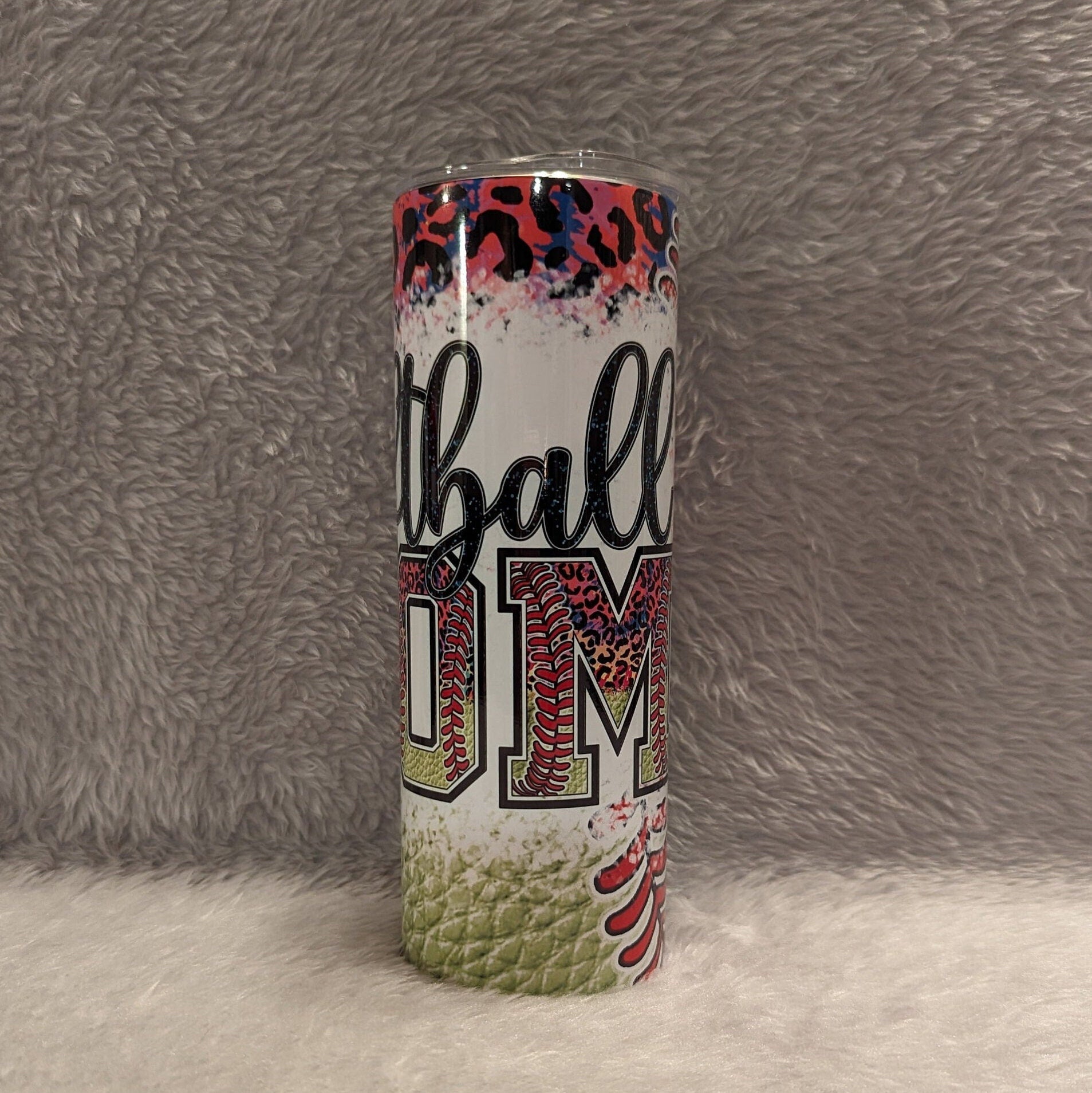 Softball Mom Tumbler With Some Leopard Print Design, Softball Mom Cup, Softball Gift, Softball Tumbler, Softball Cup Great For Game Day