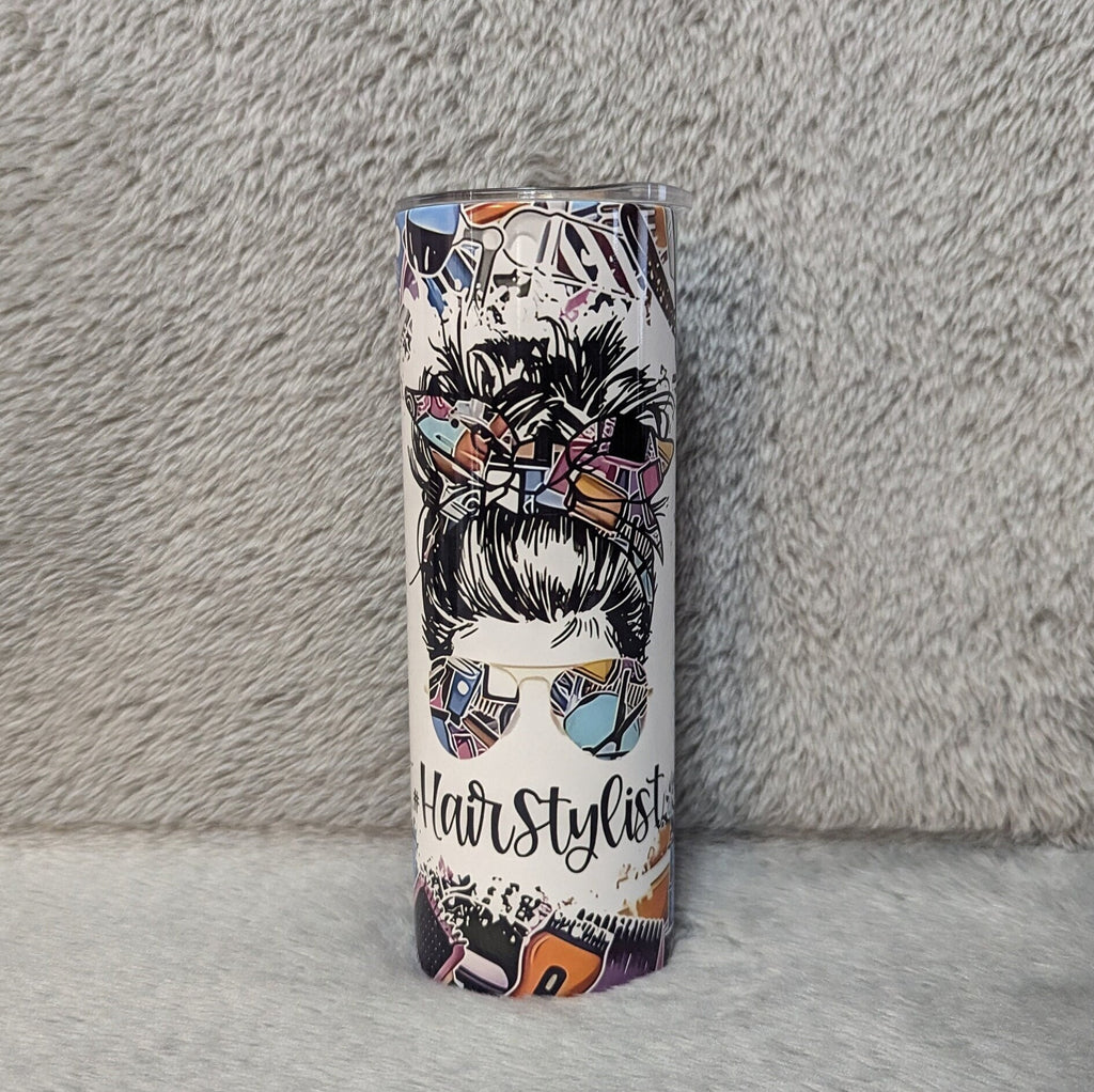 Hair Stylist Life Tumbler 20oz With Reusable Straw, Can Be Personalized