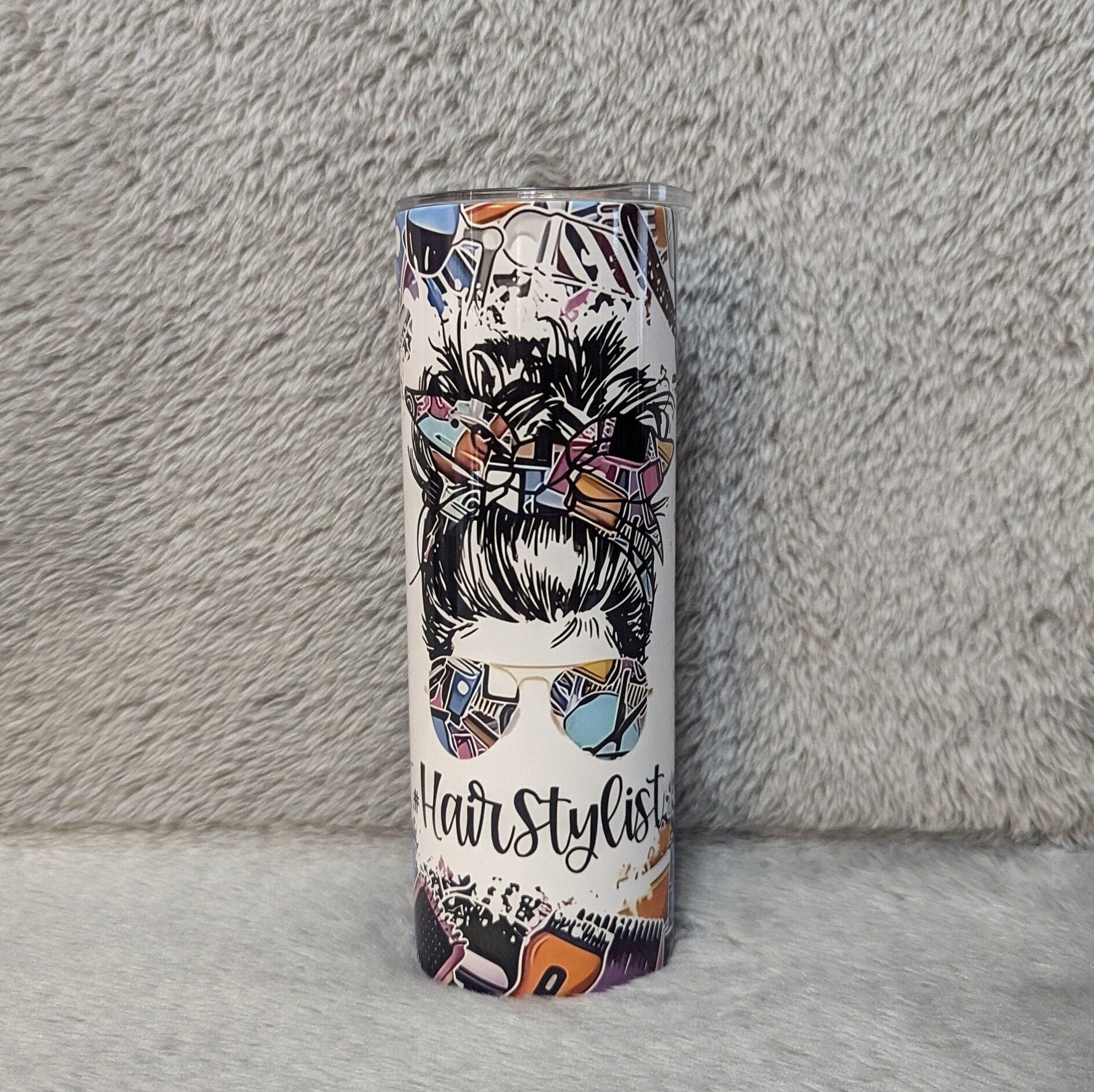 Hair Stylist Life Tumbler 20oz With Reusable Straw, Can Be Personalized