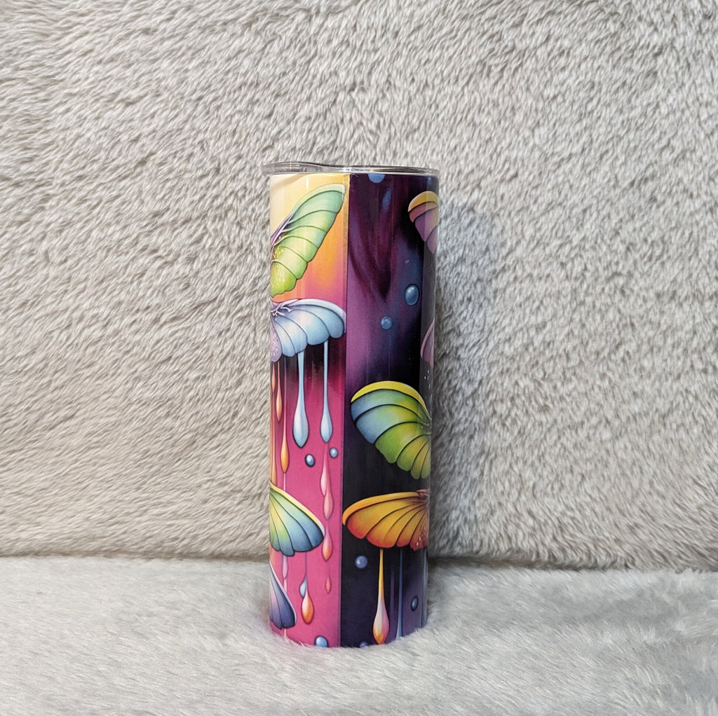 Neon Dragonfly Tumbler Can Be Personalized, Dragonfly Design, 20oz Insulated Stainless Steel Tumbler