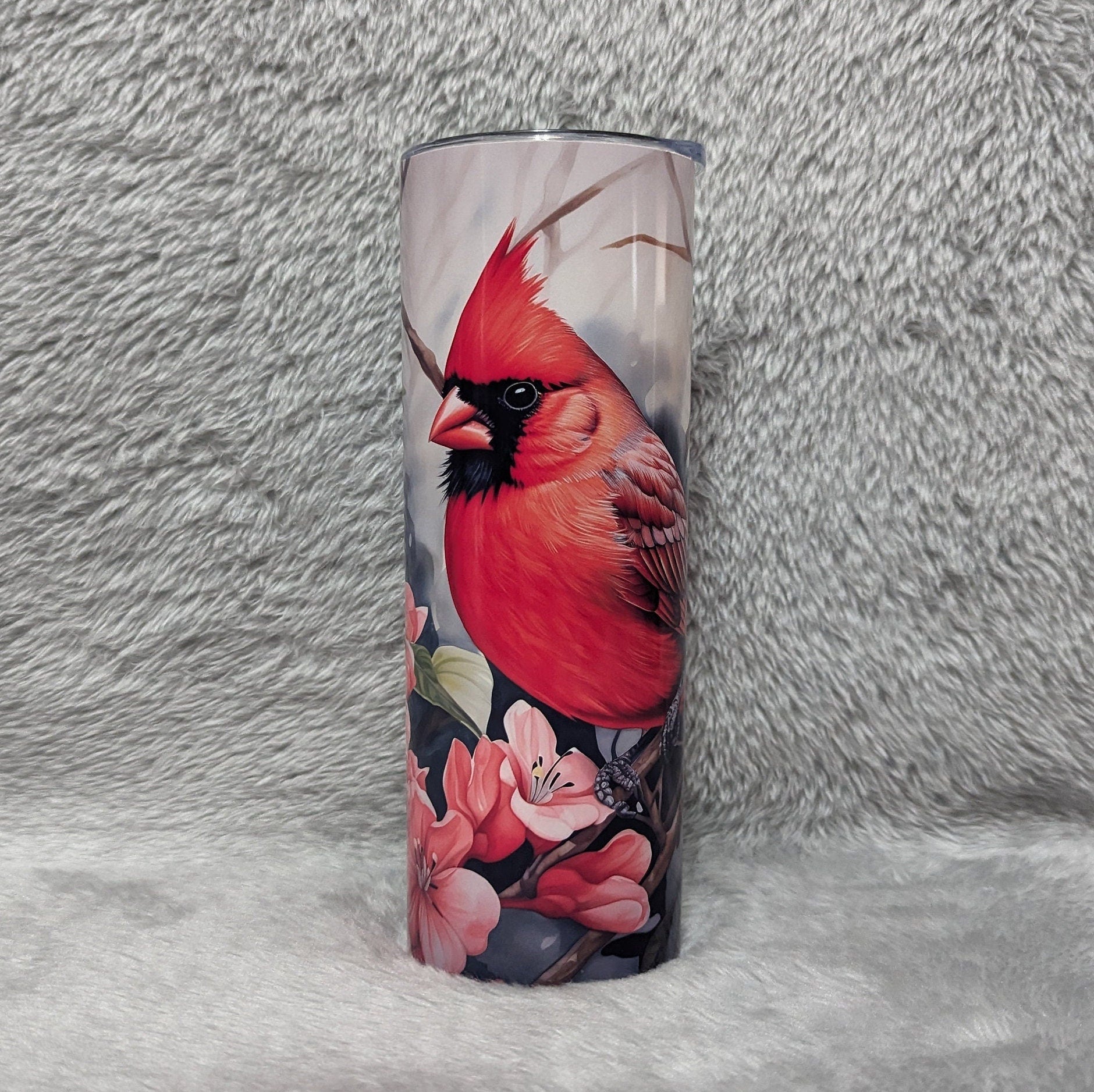 Cardinal Tumbler 20oz With Reusable Straw, Can Be Personalized