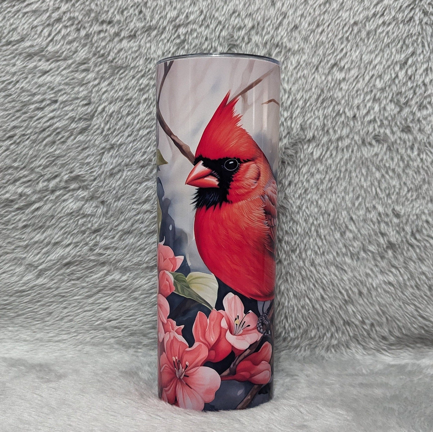 Cardinal Tumbler 20oz With Reusable Straw, Can Be Personalized
