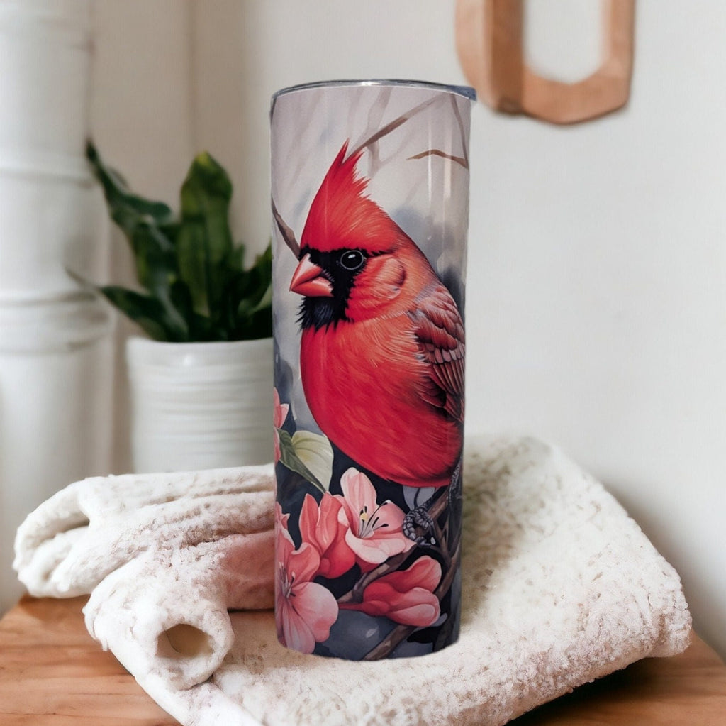 Cardinal Tumbler 20oz With Reusable Straw, Can Be Personalized