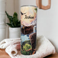 Beautiful Eagle Tumbler 20oz With Reusable Straw, Can Be Personalized