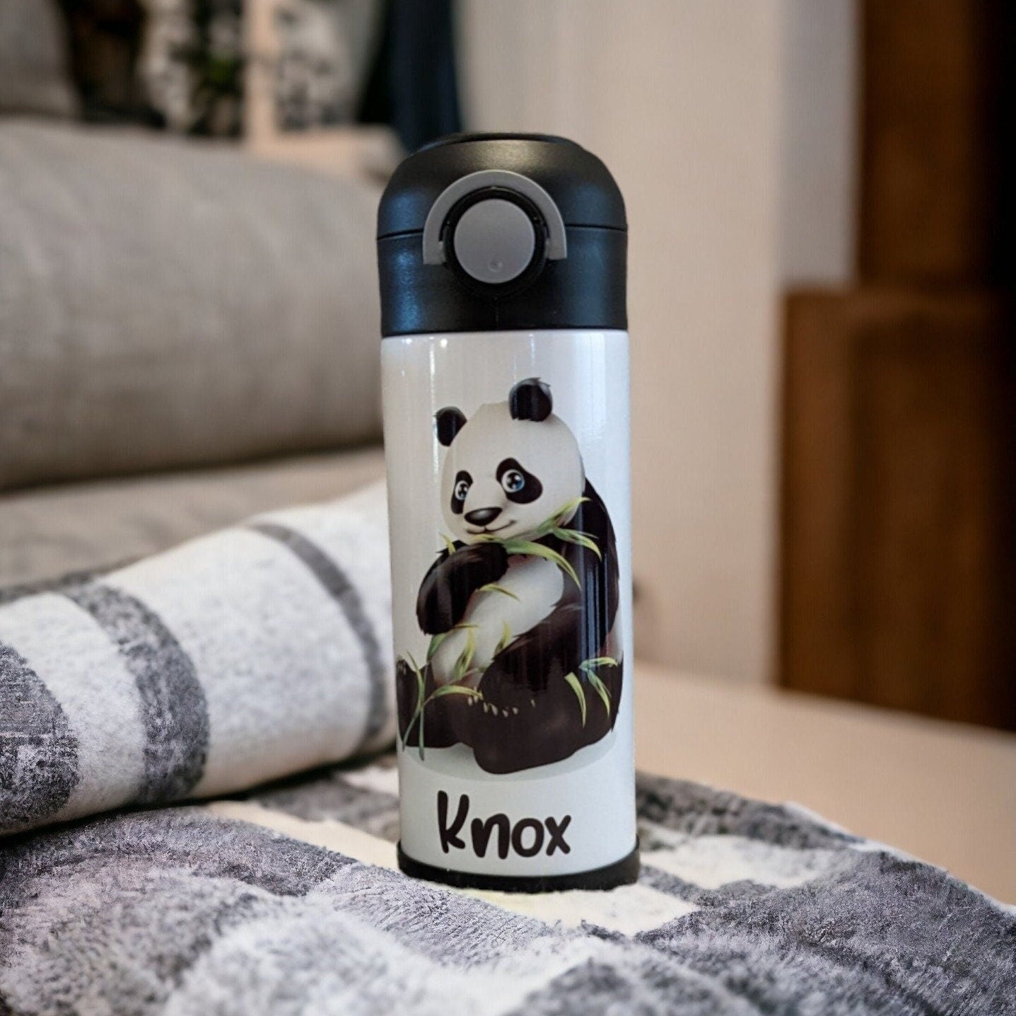 Panda Cup, Panda Bear Water Bottle Can Be Personalized, Kids water bottle, Personalized Kids Cup, Panda Bear Cup, Kids Panda Water Bottle