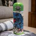Kids Dinosaur Water Bottle 12oz With Reusable Straw Can Be Personalized