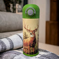 Kids Deer Water Bottle 12oz With Reusable Straw Can Be Personalized
