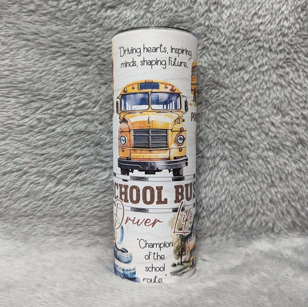 Bus Driver Affirmation Tumbler - Includes Reusable Straw, Show your appreciation to Your Childs Bus Driver, School Bus Driver Gift