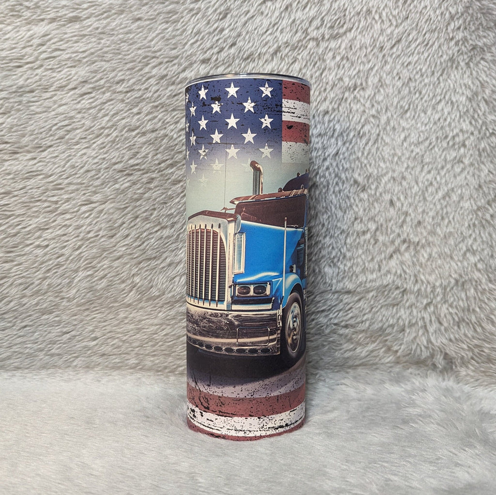 Best Dad Ever Truck Driver Tumbler With Reusable Plastic Straw, Can Also Be Personalized, Hot Cold Drinkware, Best Dad Ever Cup