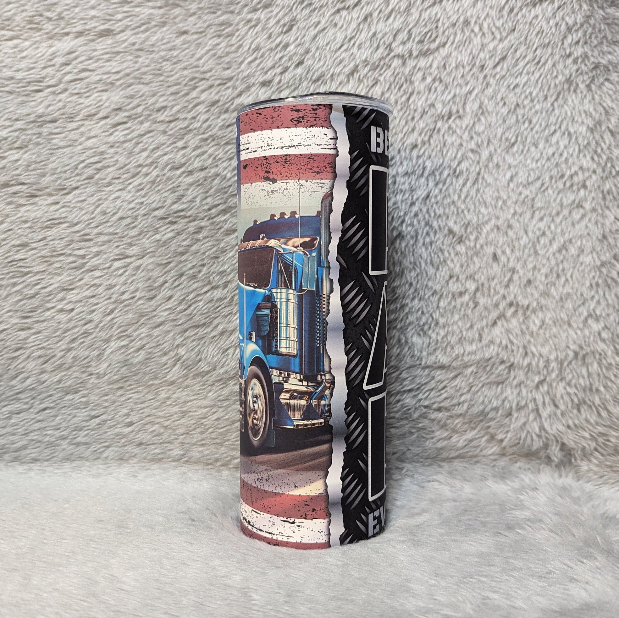 Best Dad Ever Truck Driver Tumbler With Reusable Plastic Straw, Can Also Be Personalized, Hot Cold Drinkware, Best Dad Ever Cup