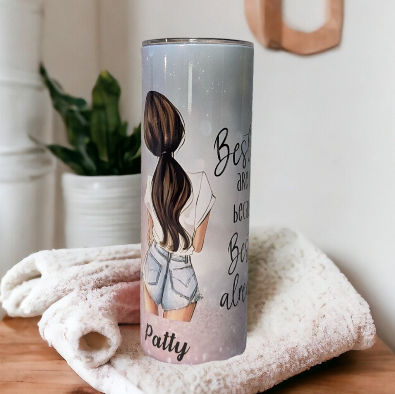 Best Friends Tumbler - 20oz Stainless Steel Travel Mug for Coffee Tea and More, Gift For Best Friend, Gift For Her, Hot Cold Drinkware