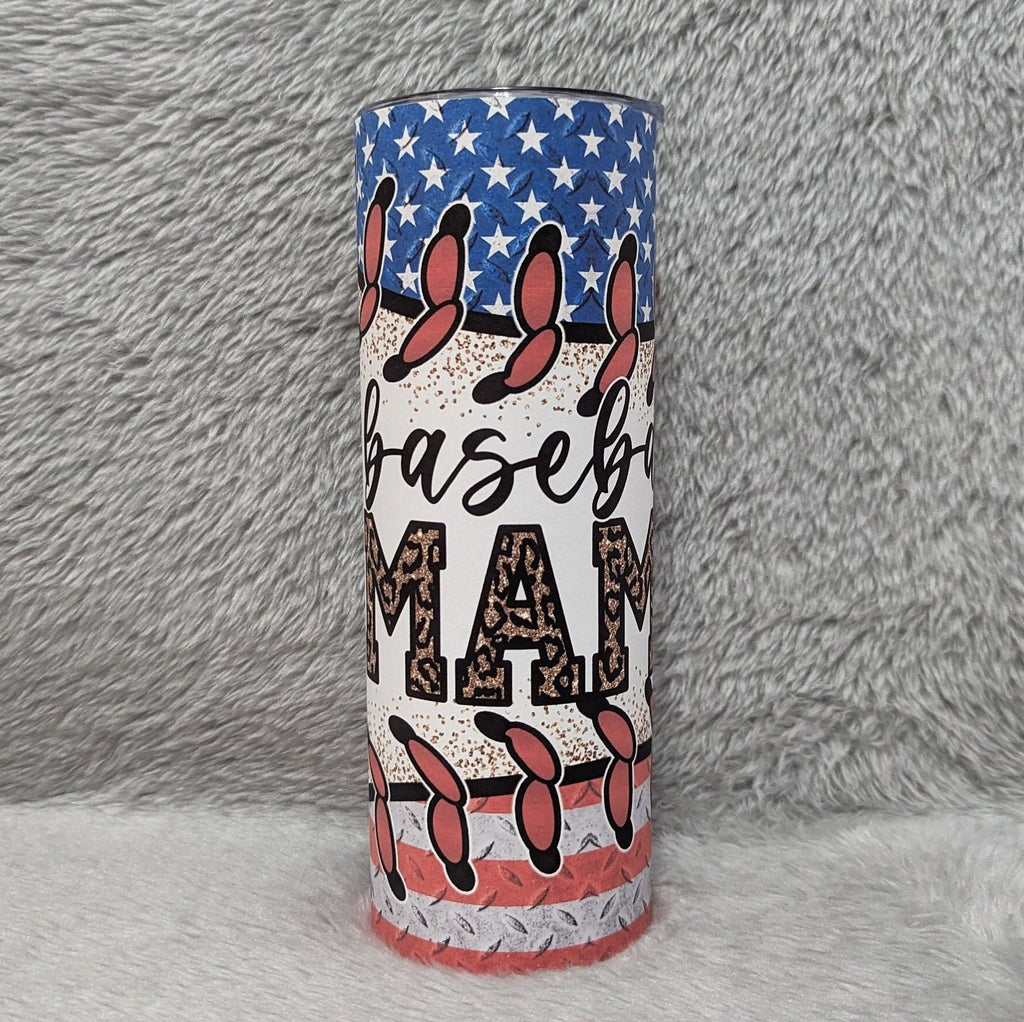 Baseball Mama Tumbler, Gift For Her, Baseball Cup, Gift for Mom, 20oz Insulated Tumbler With Straw