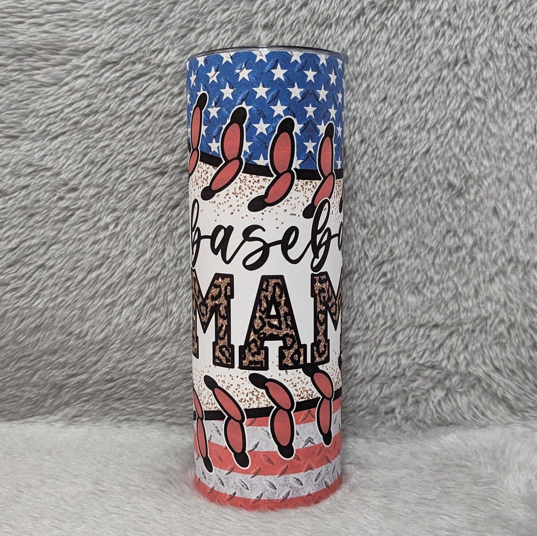 Baseball Mama Tumbler, Gift For Her, Baseball Cup, Gift for Mom, 20oz Insulated Tumbler With Straw