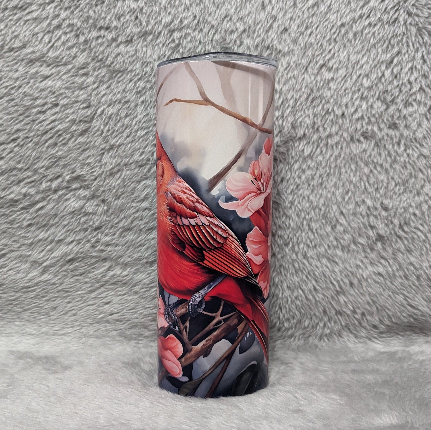 Cardinal Tumbler 20oz With Reusable Straw, Can Be Personalized