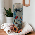 Butterfly Tumbler Can Be Personalized, Butterfly Cup With Name, Personalized Tumbler, Insulated Stainless Steel Tumbler With Straw