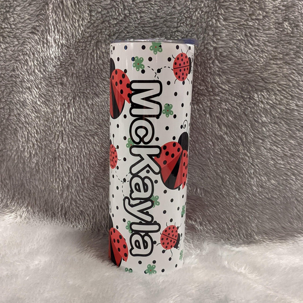 Ladybug Tumbler Can Be Personalized,  Ladybug Cup With Name, Includes A  Reusable Straw, Ladybug Gift For Her, For Home Work Or On The Go