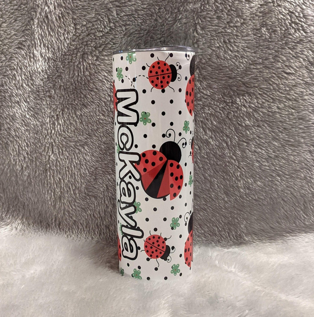 Ladybug Tumbler Can Be Personalized,  Ladybug Cup With Name, Includes A  Reusable Straw, Ladybug Gift For Her, For Home Work Or On The Go