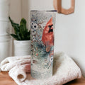 Beautiful Red Cardinal in the Snow Tumbler, Nature Lovers' Delight,  Bird Lover Gift, Great For Hot Or Cold Drinks, Includes Reusable Straw