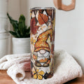 Fall Gnome Tumbler Can Be Personalized, Gnome Cup With Name, Thanksgiving Gnomes, 20oz Skinny Tumbler With Straw, Great For Everyday Use