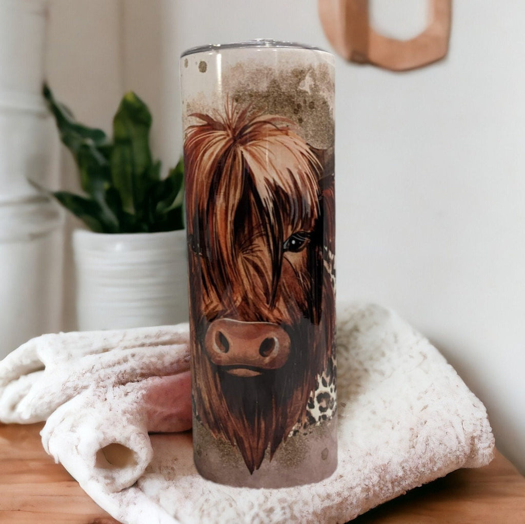 Highland Cow Tumbler Can Be Personalized, Highland Cow Cup With Name, Cow Coffee Cup, Cow Lovers Tumbler, Cow Lovers Cup, Gift For Mom