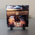 Slate Lion Picture With Display Legs