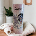 She Is Beautiful Tumbler With Beautiful Words, Empowering Inspirational Woman Tumbler, Stronger Than The Storm, Can Be Personalized