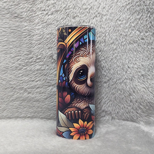 Beautiful Sloth Tumbler With Straw Can Be Personalized, Sloth Cup With Name, Hot Cold Drinkware, Great For Home Work Or On The Go