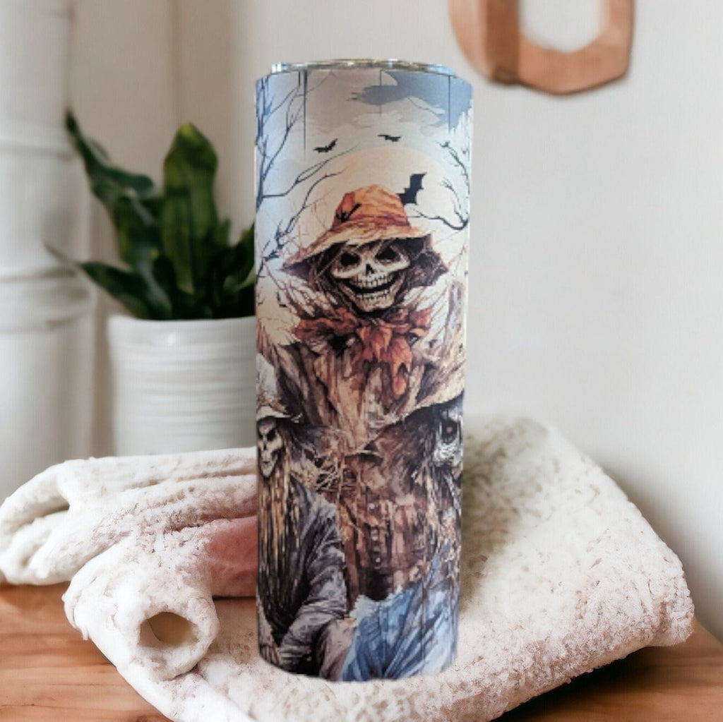 Scarecrow Tumbler 20oz With Reusable Straw Can Be Personalized