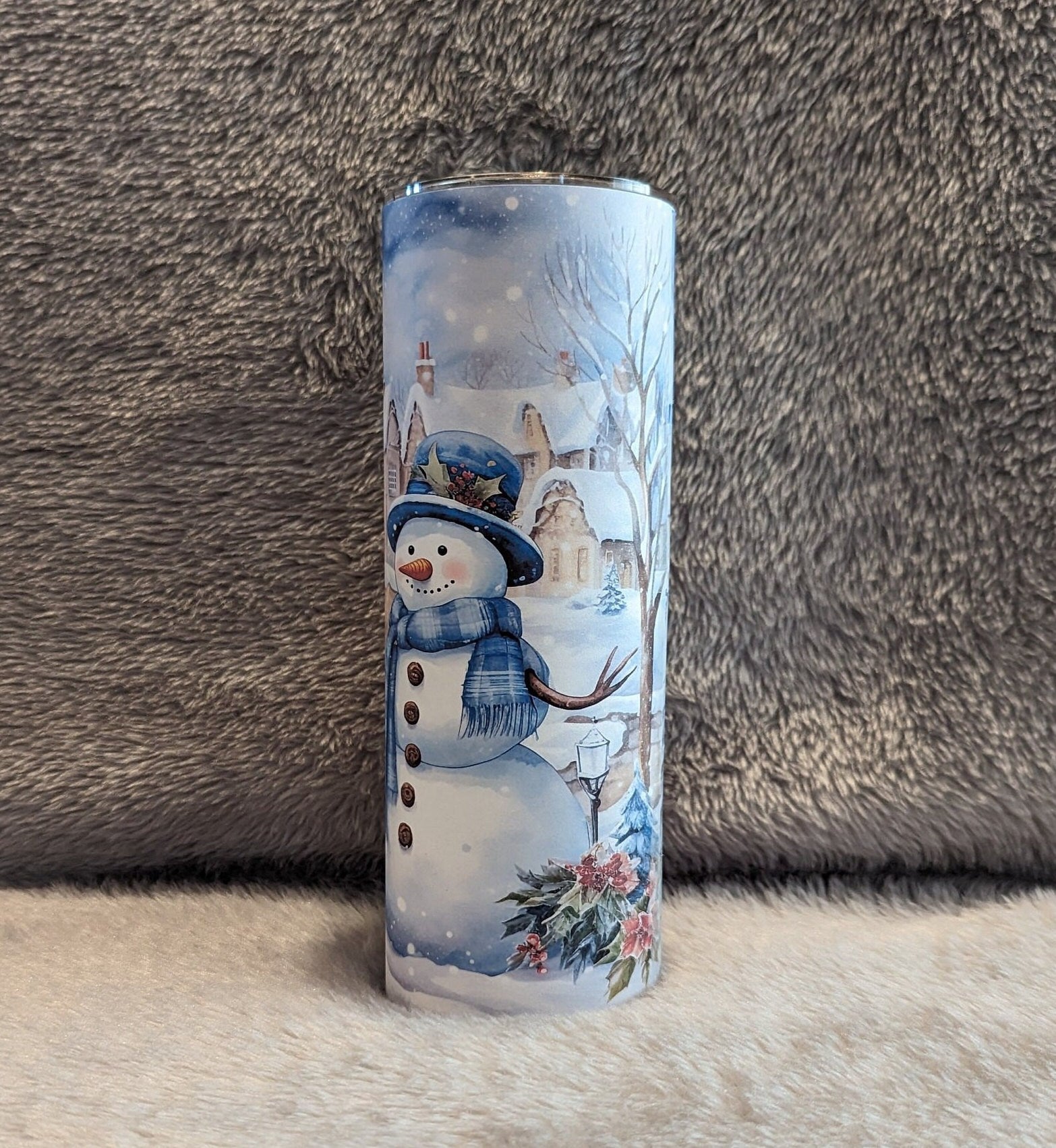 Festive Snowman Tumbler, Enjoy Hot and Cold Drinks in Style, Great Christmas Gift, Snowman Tumbler Personalized, Snowman Cup With Name