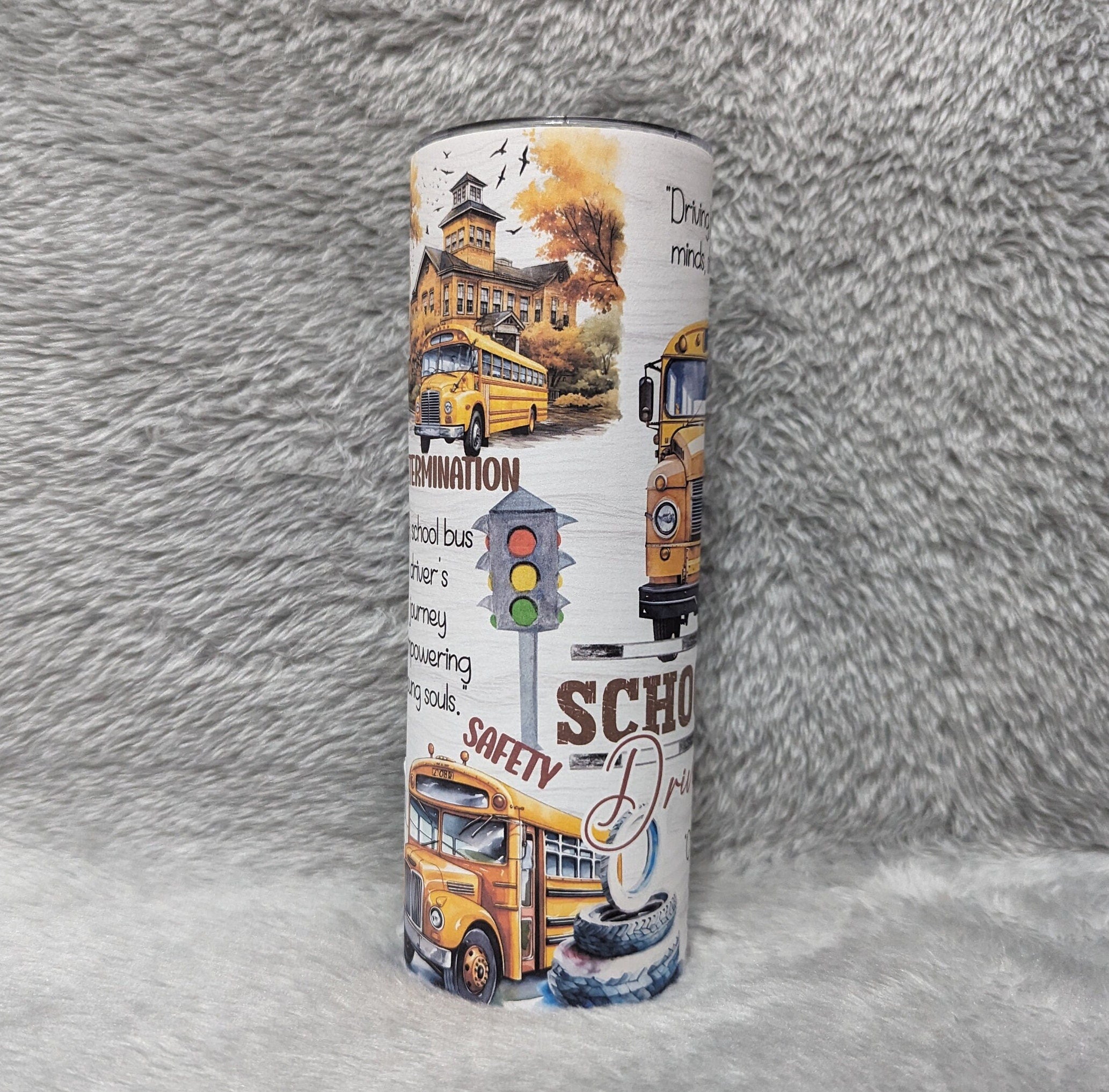 Bus Driver Affirmation Tumbler - Includes Reusable Straw, Show your appreciation to Your Childs Bus Driver, School Bus Driver Gift