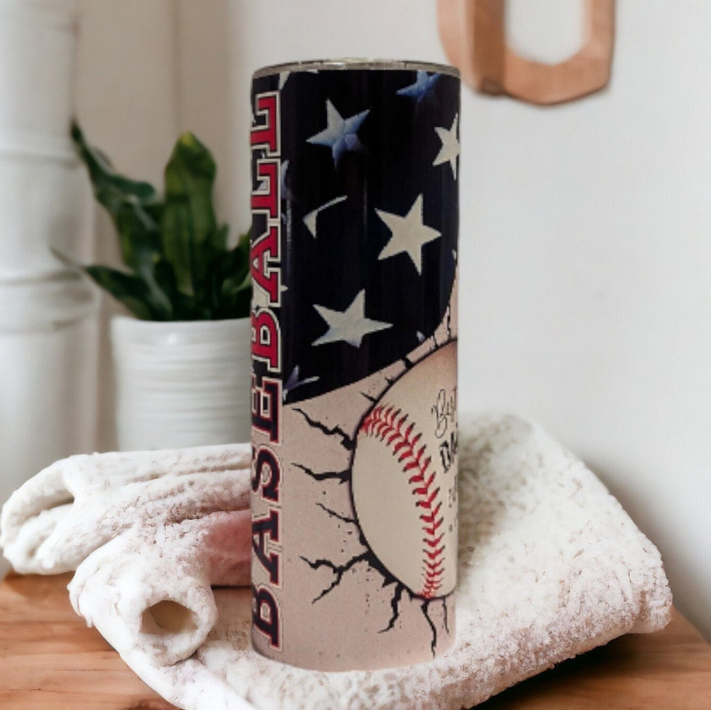 Best Dad Ever Baseball Tumbler Personalized, Baseball Dad Cup With Name, Gift For Him, Baseball Tumbler, Gift for Dad