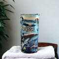 Colorful Kids Tumbler with Dolphins Sea Turtles Sharks, and More, Fun Drinkware for Little Explorers! Dolphin Cup With Name
