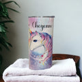Beautiful Kids Unicorn Tumbler 20oz With Reusable Straw, Can Be Personalized