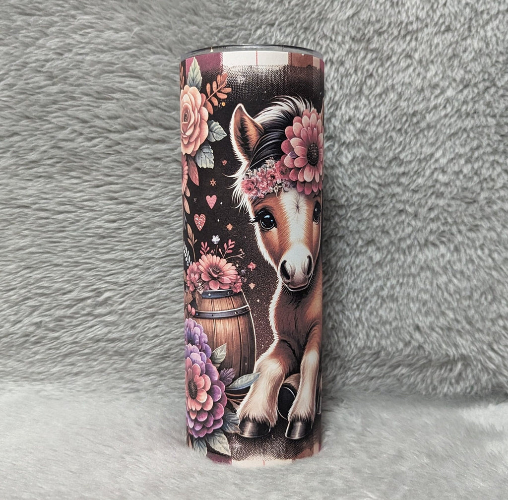 Just a Girl Who Loves Horses Tumbler, Horse Lover Gift, Can Be Personalized, Horse Tumbler With Reusable Straw, Cup With Name
