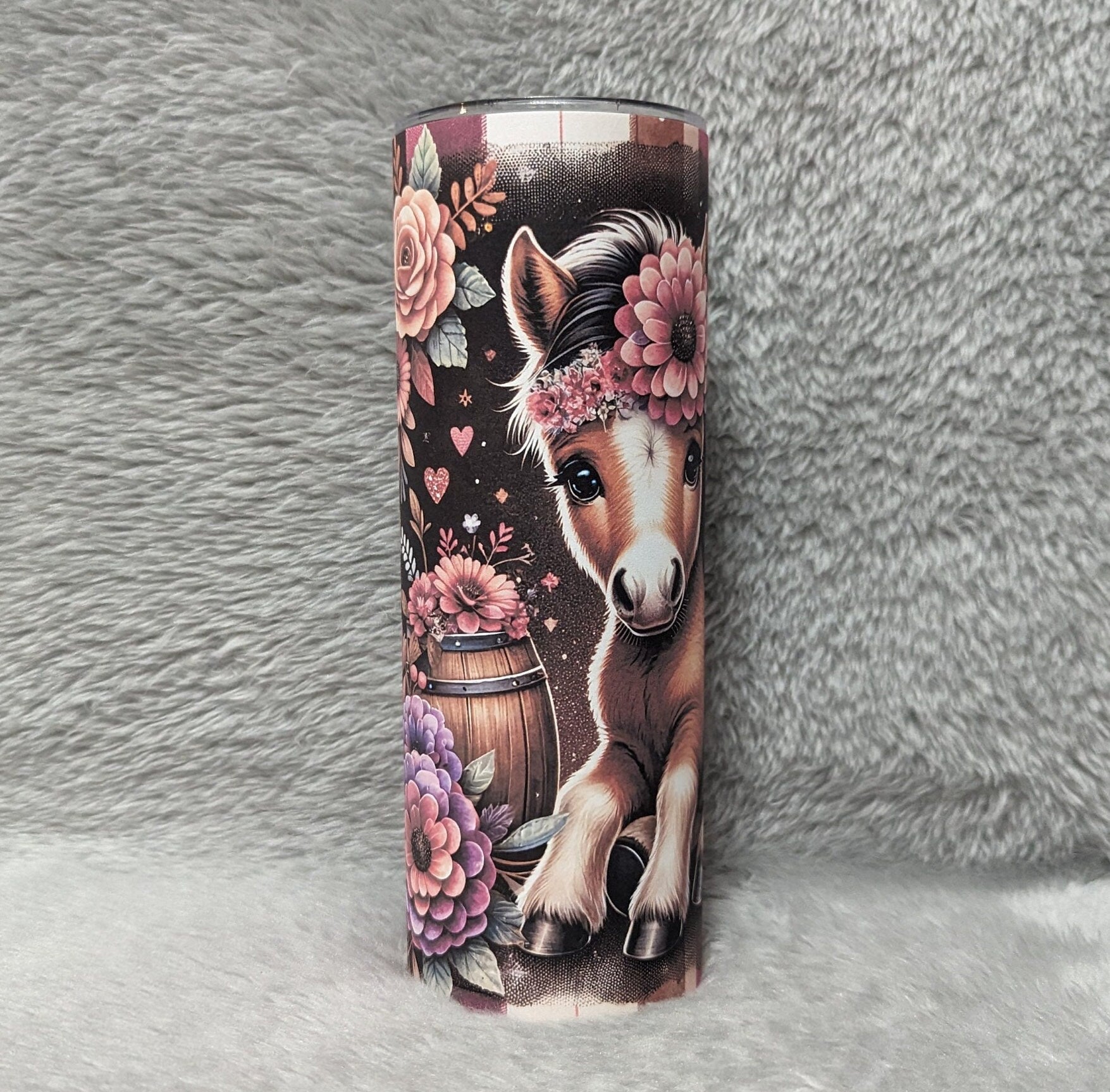 Just a Girl Who Loves Horses Tumbler, Horse Lover Gift, Can Be Personalized, Horse Tumbler With Reusable Straw, Cup With Name