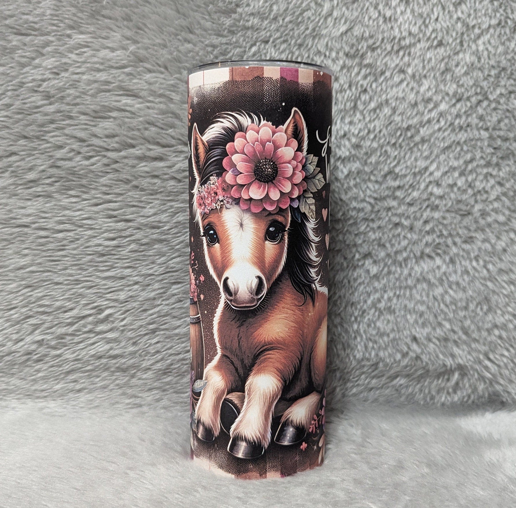 Just a Girl Who Loves Horses Tumbler, Horse Lover Gift, Can Be Personalized, Horse Tumbler With Reusable Straw, Cup With Name