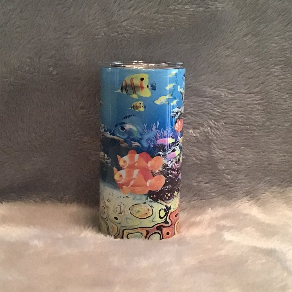 Kids Fish Tumbler 15oz With Reusable Straw, Can Be Personalized