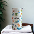 Kid Dinosaur Tumbler Can Be Personalized, Kids Cup With Name, Dinosaur Party Gift, Boys tumblers, Girls tumbler, 15oz Tumbler With Straw